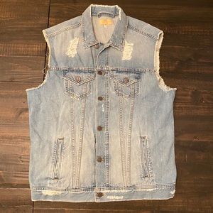 Tribe Kelley sleeveless jean jacket. Size XXL